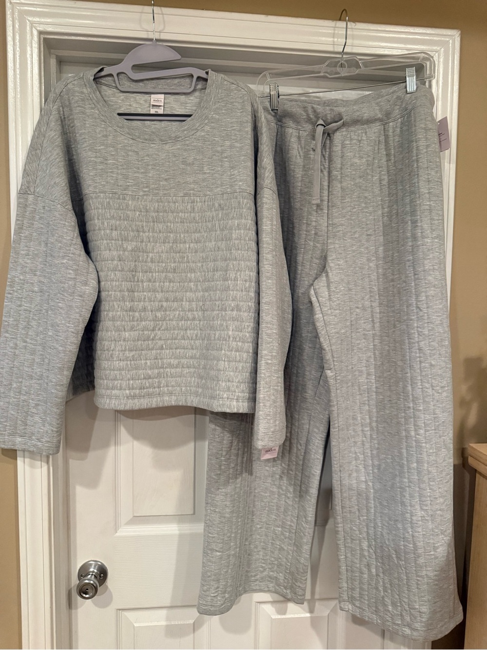 Gray sweatsuit